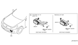 Diagram for Infiniti G25 Parking Assist Distance Sensor - 28437-1NM1A