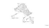 Diagram for 2009 Infiniti QX56 Alternator Bracket - 11710-7S01A