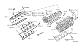 Diagram for 2009 Infiniti QX56 Cylinder Head Bolts - 11056-3Z00A