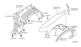 Diagram for 2007 Infiniti QX56 Fender - 63101-7S630