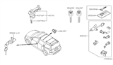 Diagram for Infiniti Door Lock Cylinder - H0601-7Y000