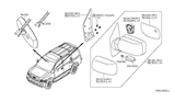 Diagram for 2006 Infiniti QX56 Mirror Actuator - 96367-7S60B