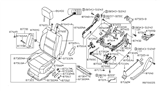 Diagram for Infiniti QX56 Seat Cushion - 87350-ZE13B