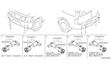 Diagram for 2010 Infiniti QX56 Parking Assist Distance Sensor - 25994-ZQ10C