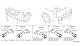 Diagram for Infiniti QX56 Parking Assist Distance Sensor - 25994-ZC30D