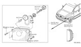 Diagram for 2008 Infiniti QX56 Fog Light - 26155-3W700