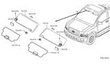 Diagram for Infiniti QX56 Sun Visor - 96402-7S100