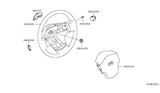 Diagram for 2005 Infiniti QX56 Steering Wheel - 48430-ZC51E