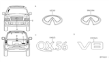 Diagram for Infiniti QX56 Emblem - 62890-7S600