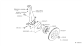 Diagram for 2009 Infiniti QX56 Steering Knuckle - 40015-ZR00A