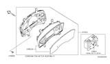 Diagram for 2009 Infiniti QX56 Speedometer - 24810-ZW12A