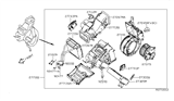 Diagram for Infiniti QX56 Blend Door Actuator - 27743-ZQ00A