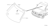 Diagram for Infiniti QX56 Windshield - 72700-7S00A