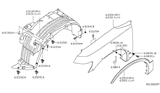 Diagram for 2006 Infiniti QX56 Wheelhouse - 63841-7S600