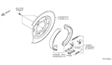 Diagram for 2005 Infiniti QX56 Parking Brake Shoe - 44060-7S020