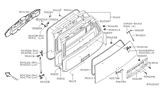 Diagram for 2005 Infiniti QX56 Weather Strip - 90832-7S00A