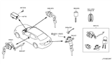 Diagram for 2017 Infiniti Q70 Ignition Lock Cylinder - 99810-1MA0D