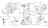 Diagram for Infiniti M37 Power Window Switch - 25411-1MA5A