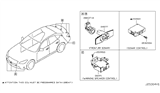 Diagram for 2015 Infiniti Q70L Parking Assist Distance Sensor - 28438-3JC1A