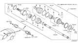 Diagram for Infiniti M35h Axle Shaft - 39704-1MR1A