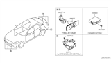 Diagram for Infiniti Q70L Parking Assist Distance Sensor - 28438-4AM0B