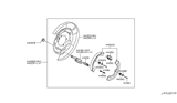 Diagram for Infiniti Q70L Brake Dust Shields - 44020-1MB6A
