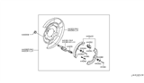 Diagram for Infiniti M56 Brake Dust Shields - 44020-1MB6A