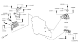 Diagram for Infiniti QX30 Transmission Mount - 11210-5DA0A