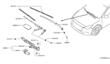 Diagram for Infiniti Wiper Blade - 28890-5DA1B