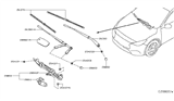 Diagram for 2019 Infiniti QX30 Wiper Blade - 28890-5DA1B