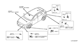 Diagram for Infiniti QX30 Parking Assist Distance Sensor - 28438-5DA1B