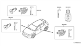 Diagram for Infiniti Ignition Lock Cylinder - 99810-5DC0A