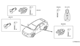 Diagram for 2017 Infiniti QX30 Ignition Lock Cylinder - 99810-5DC0A