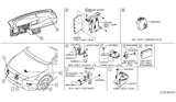 Diagram for 2019 Infiniti QX30 Parking Assist Distance Sensor - 28438-HW20A