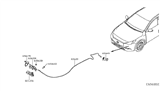 Diagram for 2017 Infiniti QX30 Hood Cable - 65620-5DA0B