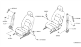 Diagram for Infiniti QX30 Seat Belt - 86843-5DA0A