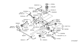 Diagram for Infiniti QX30 Rear Crossmember - 55400-5DA0A