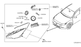 Diagram for 2018 Infiniti QX30 Headlight - 26010-5DC5C