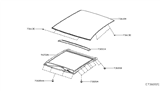 Diagram for Infiniti Sunroof - 73610-5DA0A