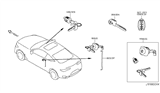 Diagram for 2020 Infiniti Q60 Door Lock Cylinder - H0601-5CH0A