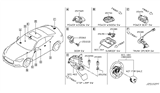 Diagram for 2019 Infiniti Q60 Door Lock Switch - 25380-5CA1A