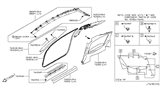 Diagram for 2017 Infiniti Q60 Weather Strip - 76921-5CA0A