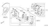 Diagram for Infiniti Brake Caliper Piston - 41121-4GA0A