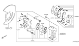 Diagram for Infiniti Brake Pad Set - D1060-4GA0A