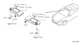 Diagram for 2021 Infiniti Q50 Sun Visor - 96401-5CH0A