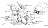 Diagram for 2017 Infiniti Q60 Radiator Support - 62501-4HH0A