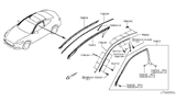 Diagram for 2018 Infiniti Q60 Weather Strip - 76861-5CA0A