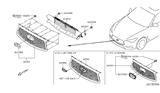 Diagram for 2018 Infiniti Q60 Grille - 62310-5CA0A