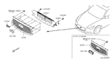 Diagram for 2022 Infiniti Q60 Grille - 62310-5CR0A