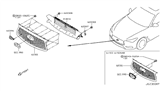 Diagram for 2018 Infiniti Q60 Grille - 62310-5CR0A